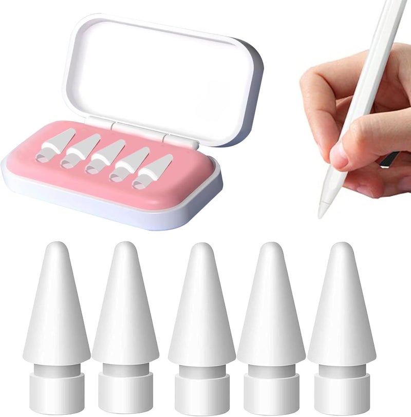 Wilbeva 5 Pack Replacement Pencil Tips with Case for Apple iPad 2nd / 1st Generation - Sensitive and Precise Control iPencil Nibs Compatible with iPad for Pencil USB C/ 2nd/ 1st Gen Apple Pen - Image 1
